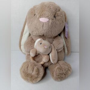 Cottondale 2pc Plush Bunny and Rattle Set